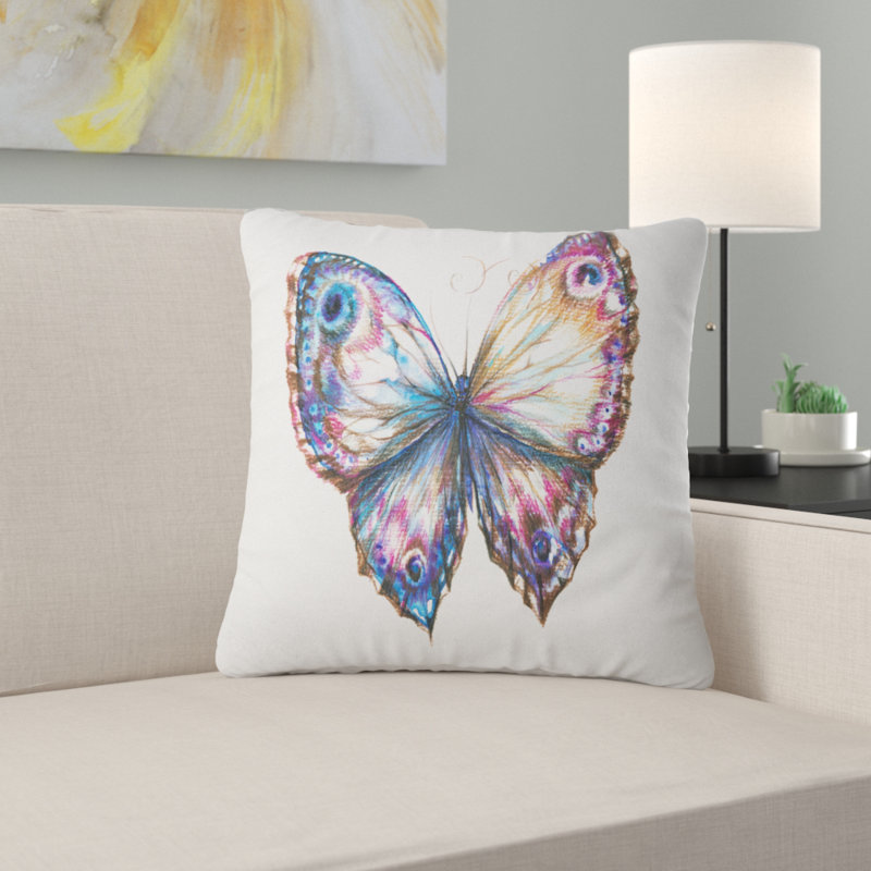 Coussin isolé avec imprimé animal isolé, 16 po x 1 po, Carré
