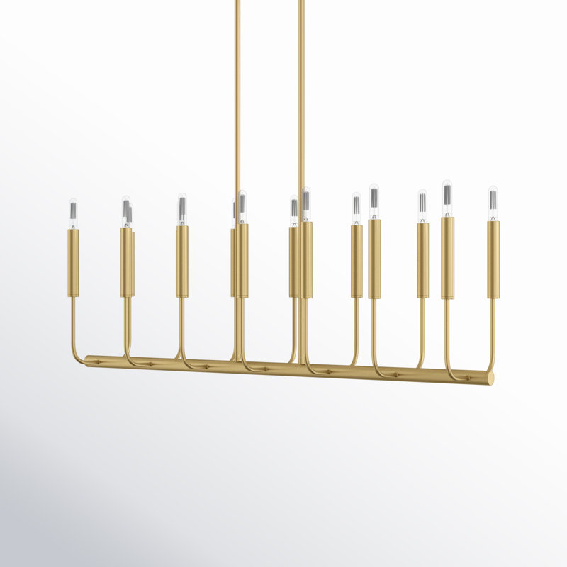 Tedder 14 - Light Kitchen Island Pendant, Burnished Brass