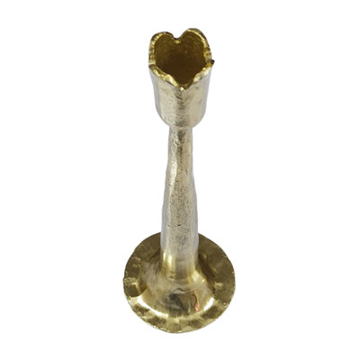 Porte-bougie décoratif en forme de pétale cannelée en fer pour porte d'entrée - Décoration moderne en métal pour décor de table