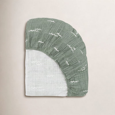 Ocean Waves Muslin Crib Sheet