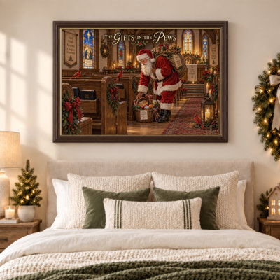 Art mural sur toile, père Noël