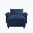 Chenille Upholstered Oversized  Armchair with Ottoman-1260962760