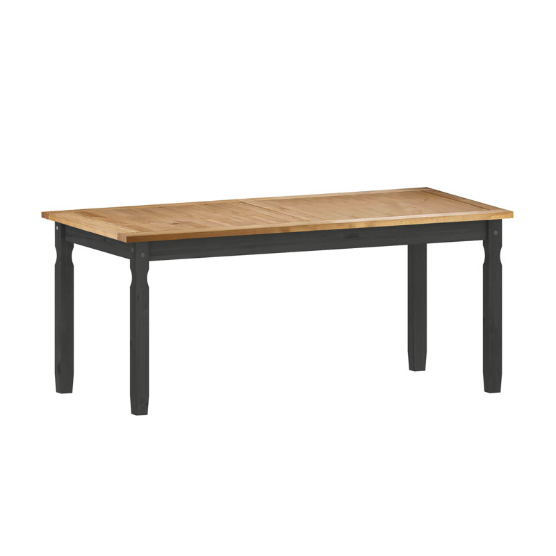 Pine Solid Wood Dining Table, White