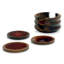 Wood Round Coaster Set With Holder