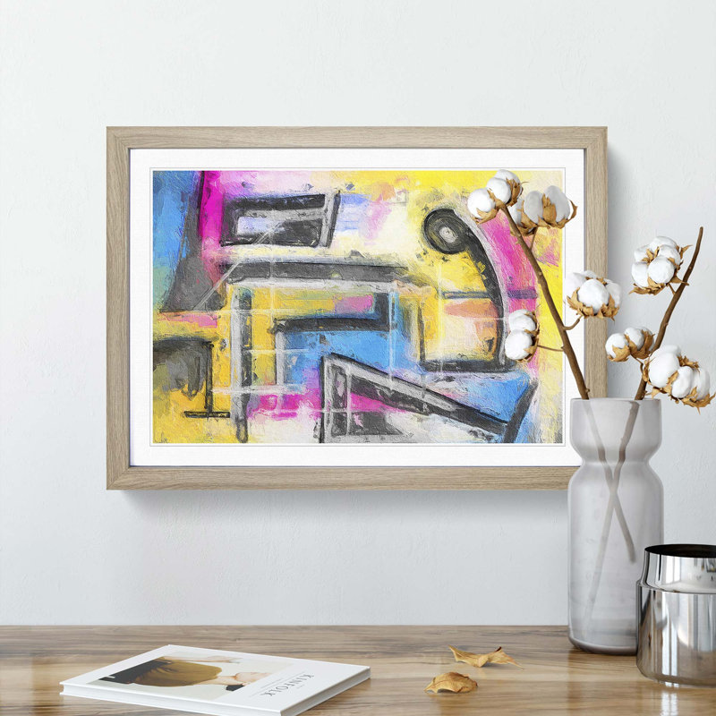 Abstract Vol.51 by S.Johnson - Framed Print, 33cm H x 45cm W x 2cm D, Oak Framed