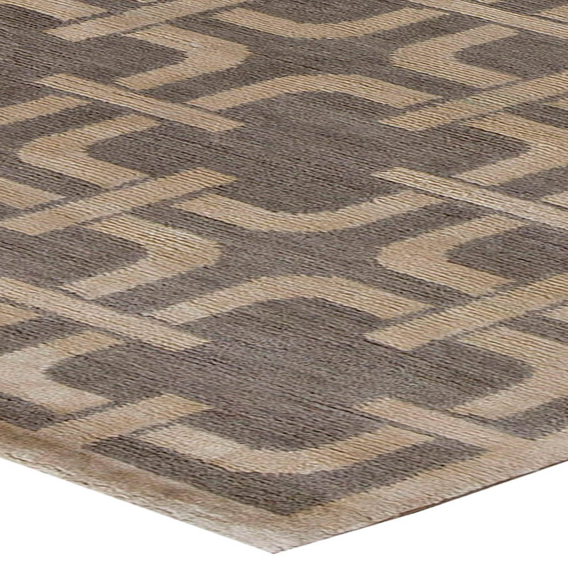 Modern One-of-a-Kind Rectangle 6' X 9'1" Hand Knotted Area Rug