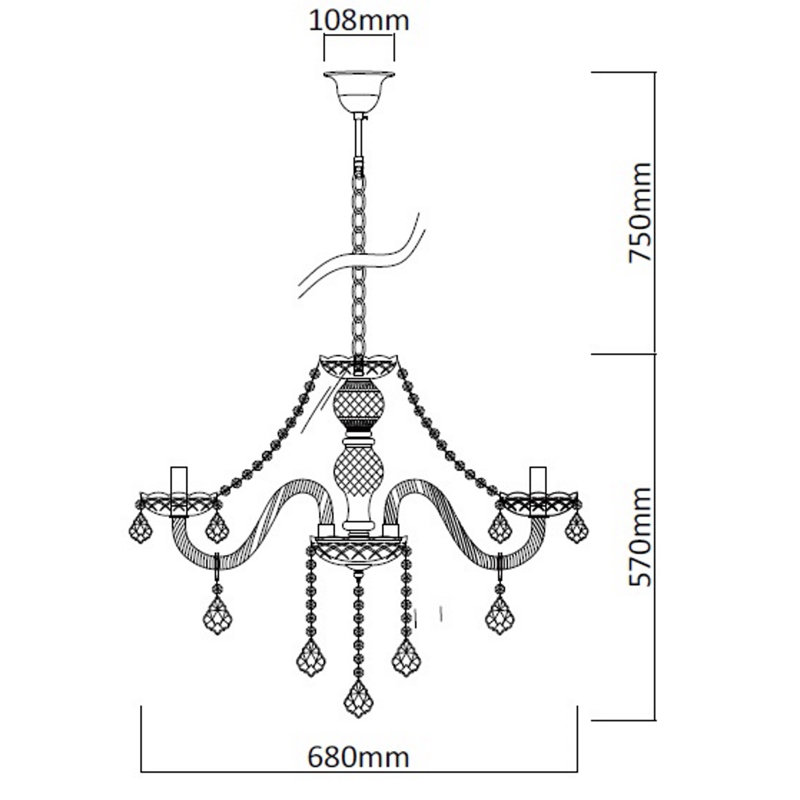 Parkton 8 - Light Crystal Chandelier