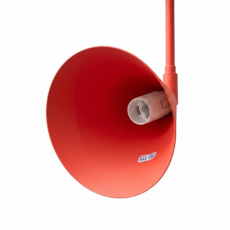 Nox Steel Flush Mounted Sconce, Wall lamp NOX red, Red, 1 Light