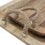S / 2 plateaux en bois Tabari avec poignée en jute L19,5 x 14 x 2 po: 14,5 x 10 x 1,5 po