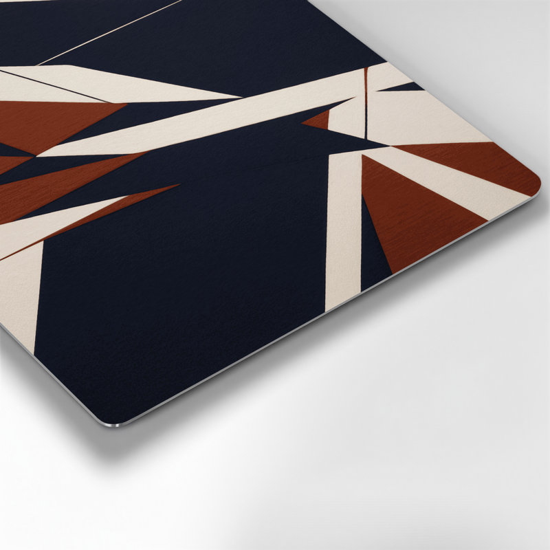 «Geometric Abstraction 62», art mural gris en métal, H 12 po x l 12 po