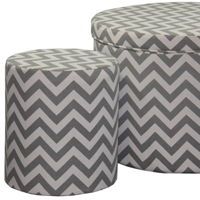Upholstered Polyester Storage Footstool