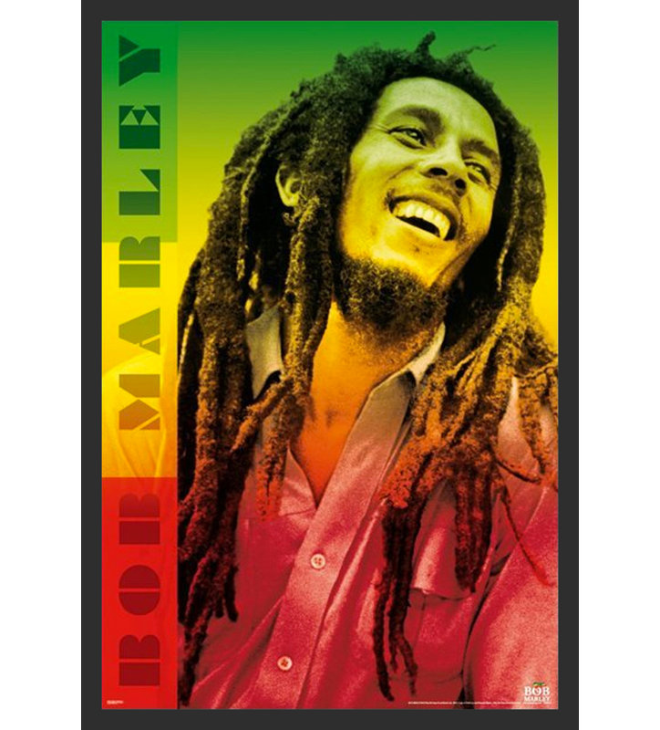 «Bob Marle Colors», impression sur affiche encadrée