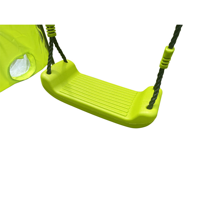 Green Interesting Six Function Swingset With Net Swing Metal Plastic Safe Swing Set 440Lbs For Outdoor Playground For Age 3+ With 31.5In Net Swing