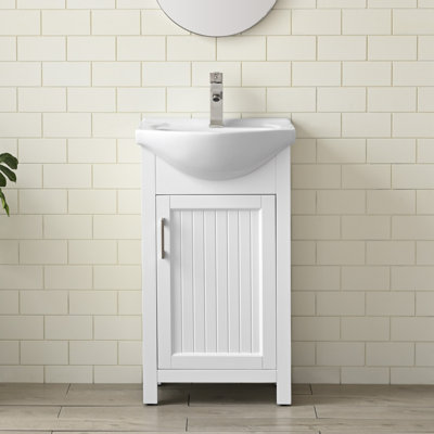 Meuble-lavabo simple 20 po avec plateau en céramique Boesch