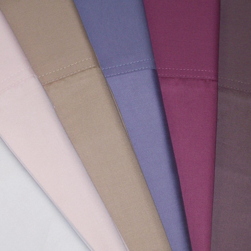 Ensemble de draps en coton 500 fils, Très grand californien, Rose bruyère