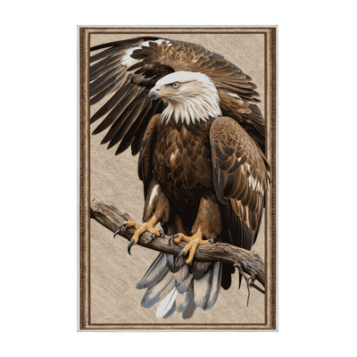Washable African Fish Eagle Wildlife Area Rug