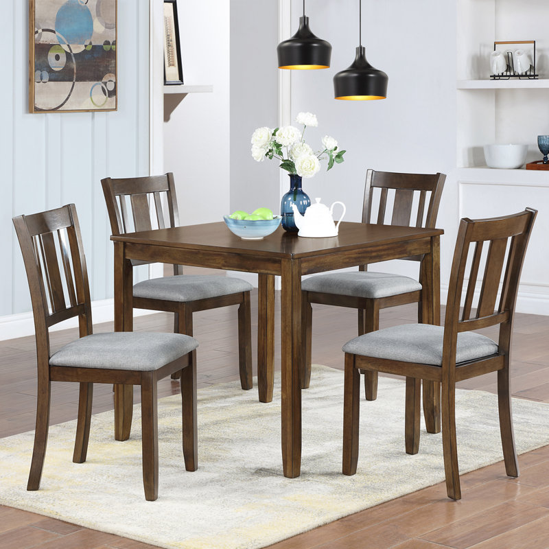 Elegant 5-piece Wooden Dining Table Set