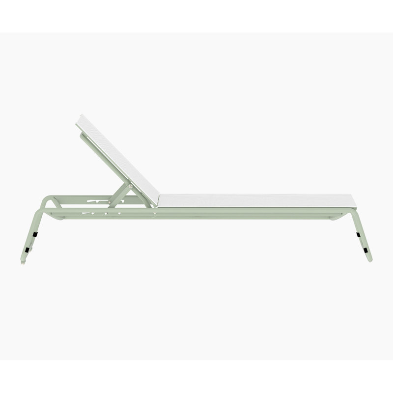 Corail Outdoor Chaise Lounge, Pastel Green