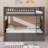 Wood Bunk Bed With Trundle, Guardrails-1380196304