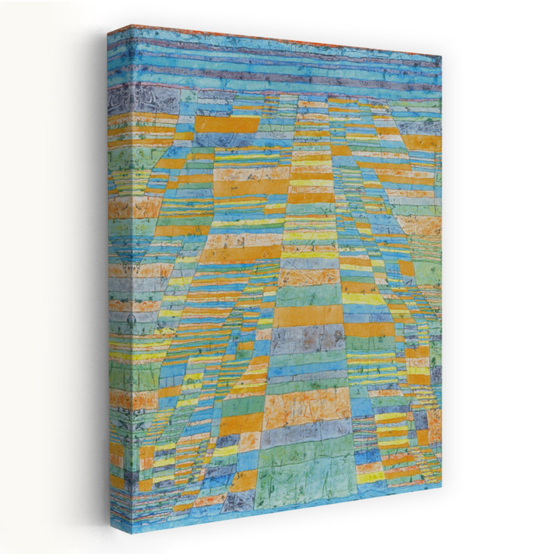 "Route principale et contournement", art mural classique contemporain abstrait, H 60 po x l 40 po