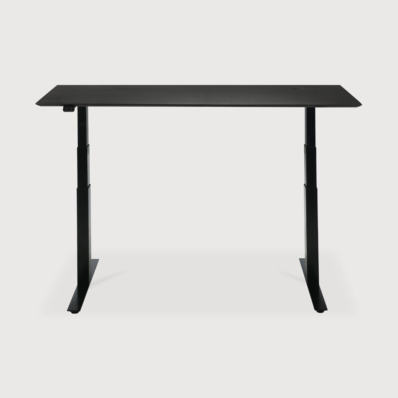Bok Standing Desk, 25" H x 63" W x 31.5" D, Oak Black/Black