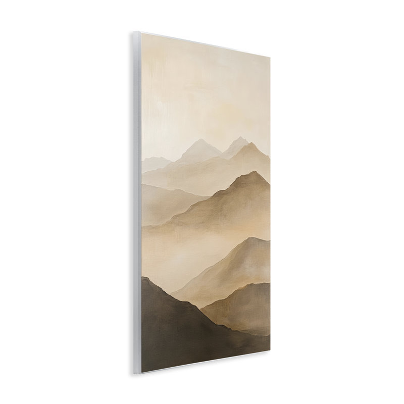 «Moody Mountains Foggy Landscape», plaque murale par Petal Prints Design, H 15 po x l 10 po
