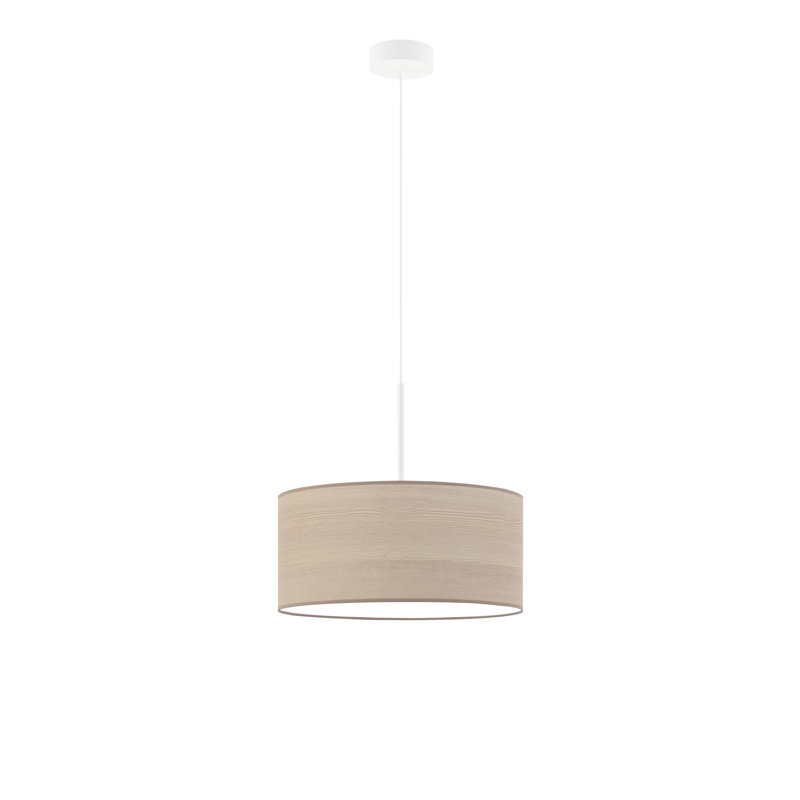 Brason 1 - Light Drum Pendant, Beige, White