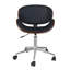 Chaise de bureau en similicuir de style Mid-Century Aden-21223754