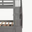 Lit superposé simple au-dessus de simple avec lit gigogne simple pour chambre à coucher, adulte, gris Stairway-2004822828-2004822827