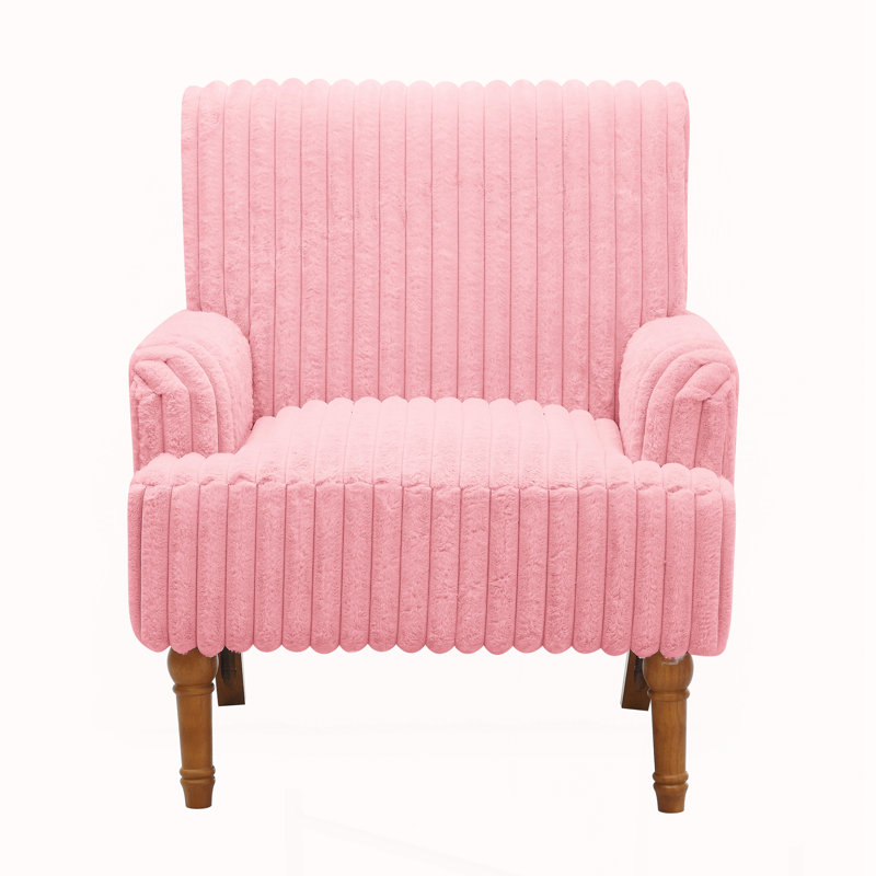 Fauteuil rembourré confortable, Rose