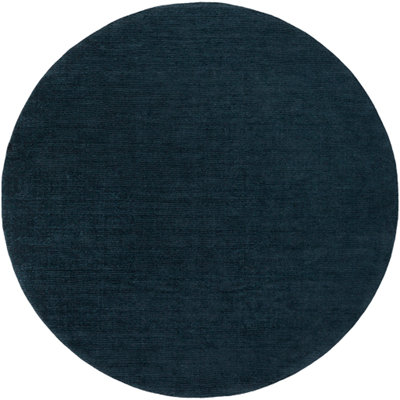 Crowe Dark Blue Hand-Woven Wool Rug