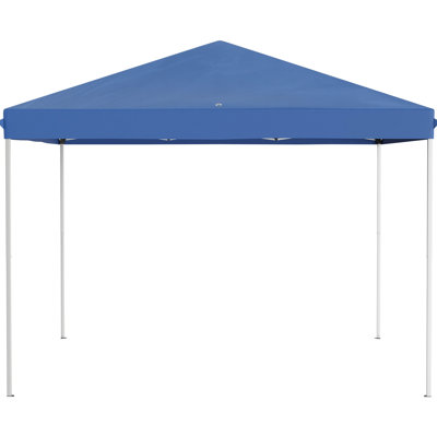 10' X Pop Up Canopy Tent With Netting. Blue Gazebo For Outdoor Sunrise Viewing. Height Adjustable, Accommodates 10 Recreation.