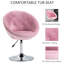 Tabouret d'appoint moderne - rose, rond, réglable en hauteur pour les espaces de vie
