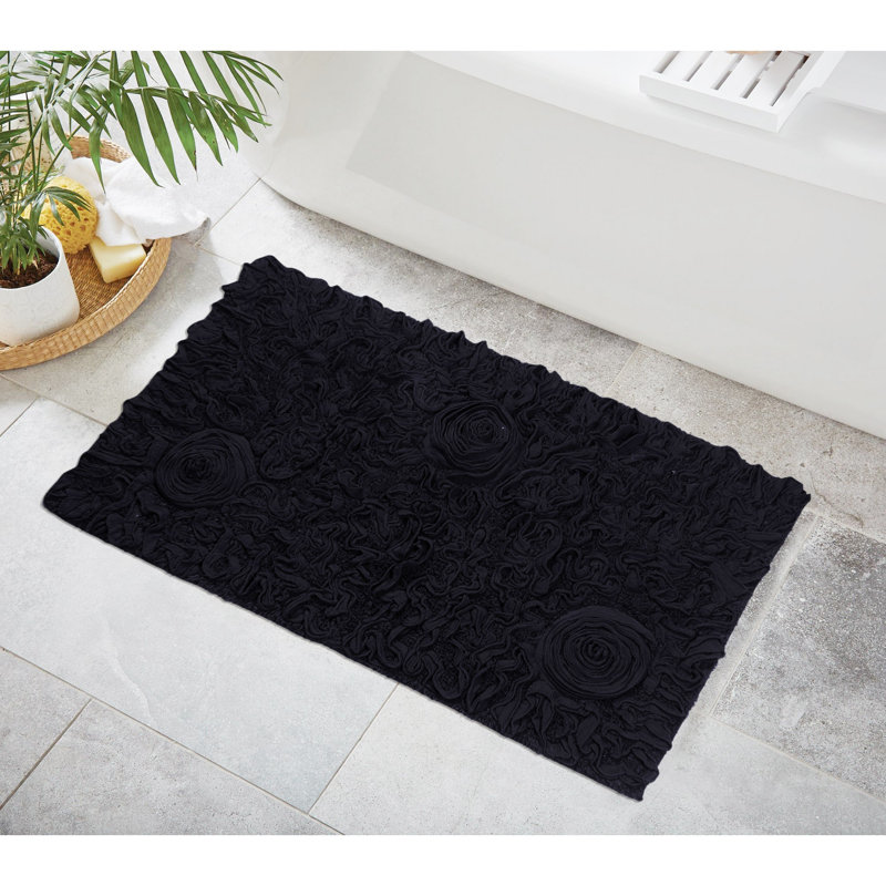 Tapis pour salle de bain Schoenberger, L 40 po x l 24 po, Noir, noir, noir, noir