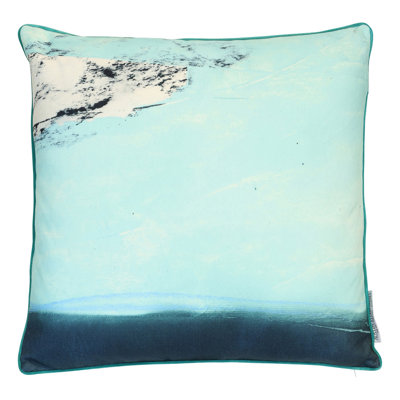 Coussin Glacier Fade - turquoise doux et turquoise pâle - 24 po x 24 po