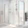 Unidoor-X 58" W x 34.38" D x 72" H Frameless Rectangle Hinged Shower Enclosure with Fixed Panel