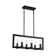 6 - Light Open Frame Kitchen Island Black Rectangular Chandelier