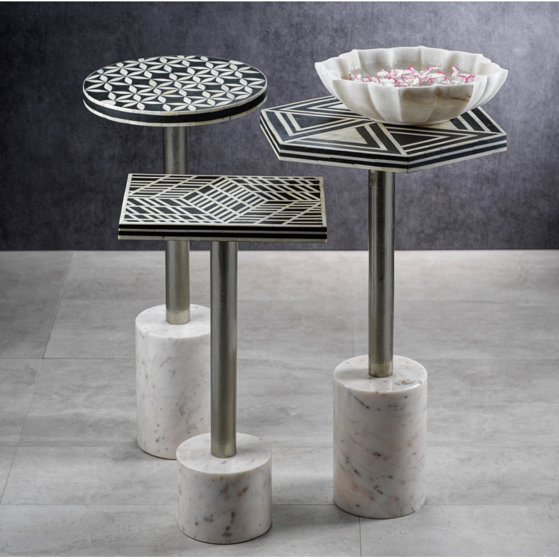 Wikieup Marble Top End Table