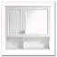 Armoire à pharmacie à miroir avec tablettes ouvertes, rangement mural avec portes et miroir-829183975