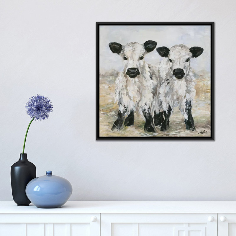 «Freckles And Speckles», peinture sur toile tendue, H 18 po x l 18 po x P 1,5 po, Toile avec cadre flottant noir