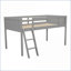 Lit mezzanine simple en bois de pin simple avec échelle convertible, sans sommier tapissier - idéal pour les chambres d'amis / secondes-191256960