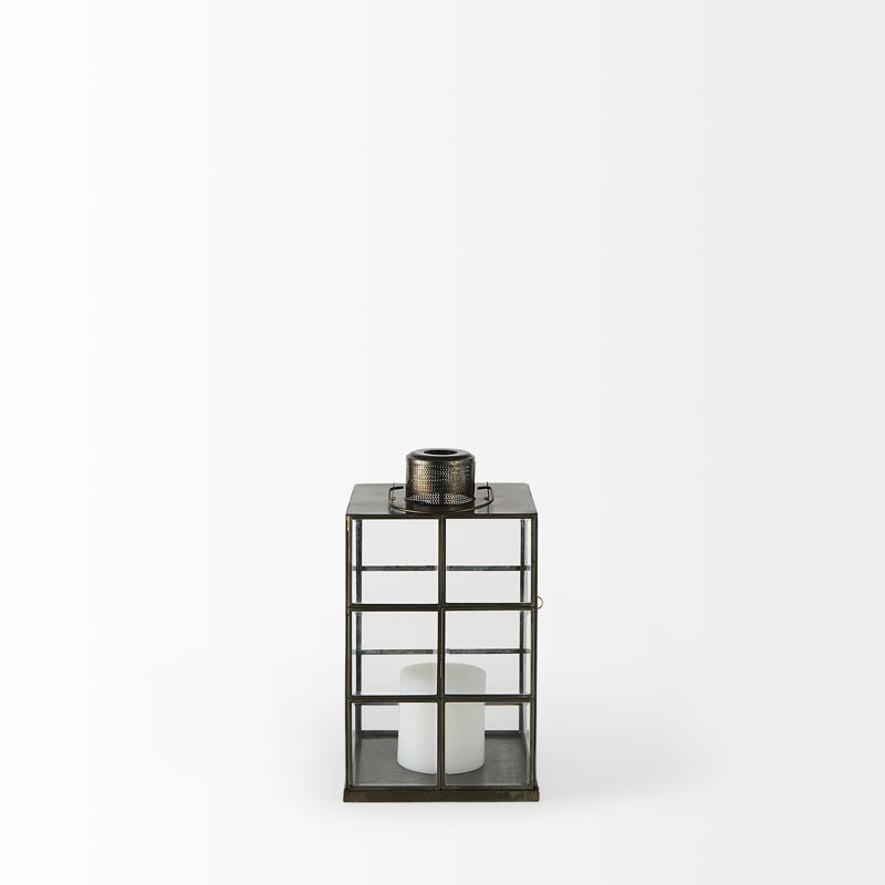 Lantern, 14.6" H x 8.3" W x 8.3" D
