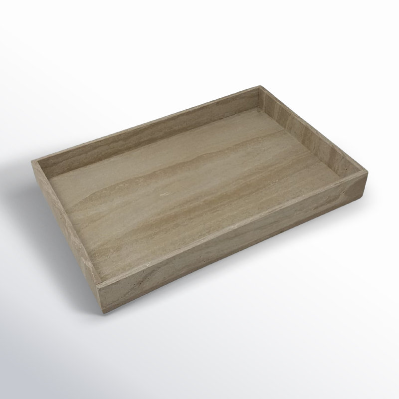 Rectangular Small Serving Tray Resin Dia 13.7", 13.7" W x 13.7" D