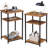 Small End Table Set Of 2, Narrow Side Table With 3-Tier Shelves-1653944239