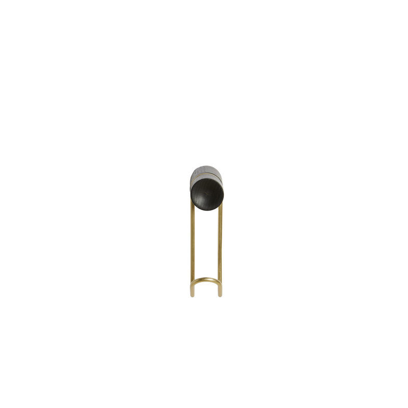 Around Wall Hanger (Small), Black/Satin Brass