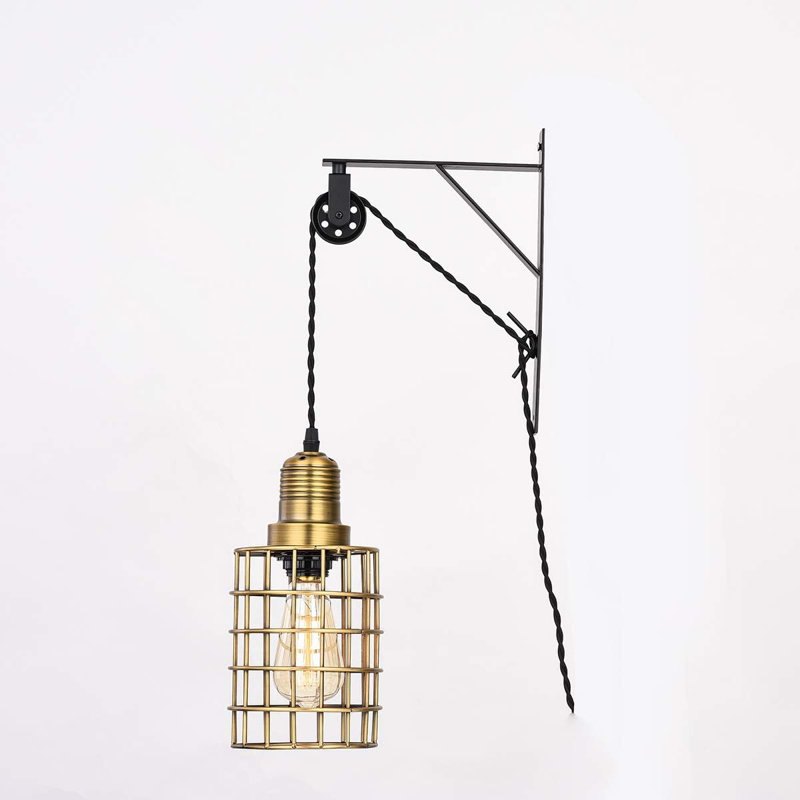 Wall Mount Bracket And Pulley Hanging Lighting