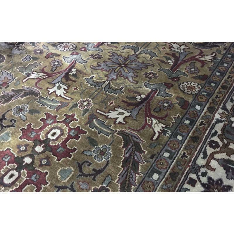 Tapis brun en laine noué à la main Marquis