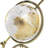 Mahavir Aluminum Metal Educational/Geographic Earth Gold Globe with White Center-1670533300