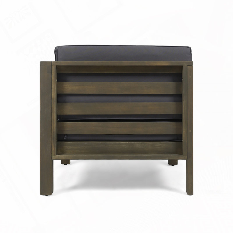 Causeuse et table d'extérieur, Gris, Gris foncé