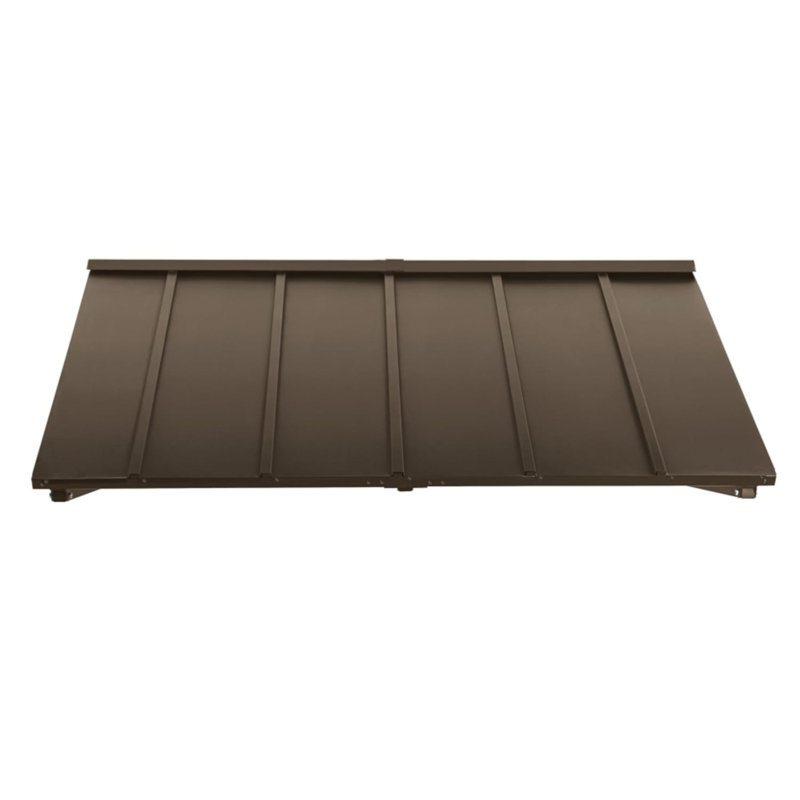 Awntech Houstonian Standing Seam Metal Fixed Awning, Bronze, 24" H x 80" W x 36" D, Aluminum